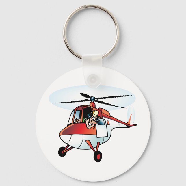 Cute Helicopter Key Ring (Front)