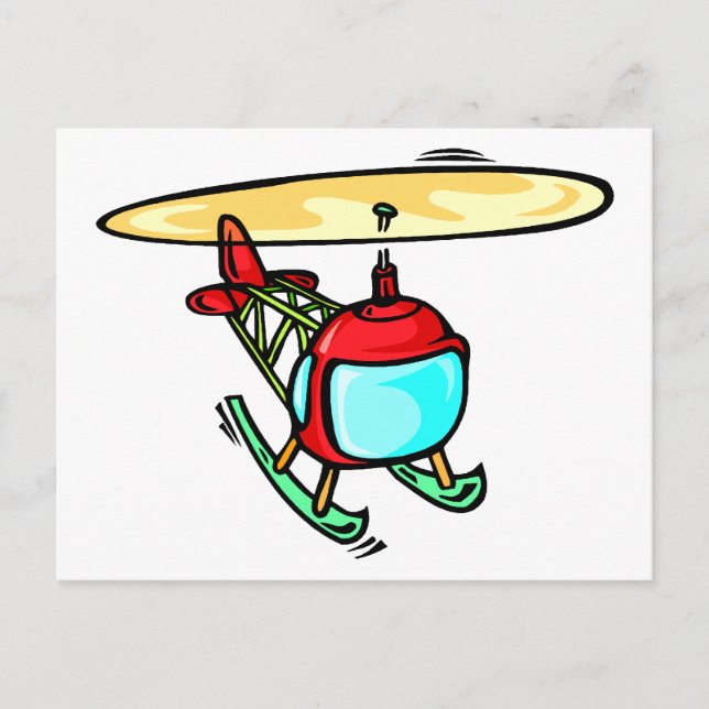 Cute Helicopter Postcard (Front)