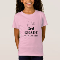 Cute Hello 3rd Grade Back to School