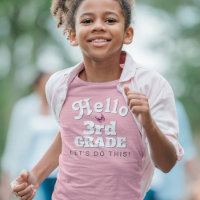 Cute Hello 3rd Grade Back to School