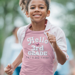 Cute Hello 3rd Grade Back to School T-Shirt