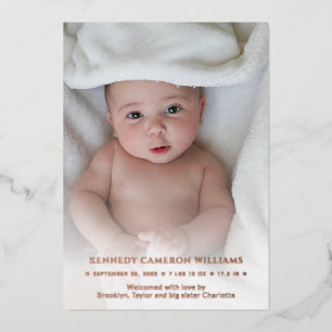 Cute Hello Baby Simple Custom Photo Newborn Birth