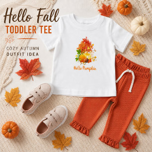 Cute Hello Pumpkin Fall Season Toddler / Baby T-Shirt