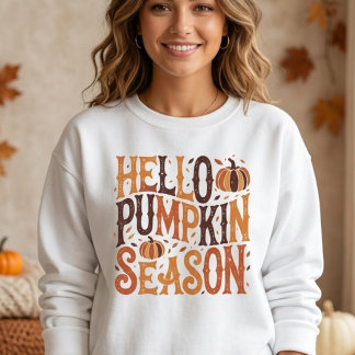 Cute Hello Pumpkin Season Fall Cosy Autumn  Sweatshirt