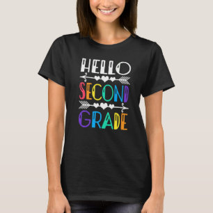 Cute Hello Second Grade Back To School First Day O T-Shirt