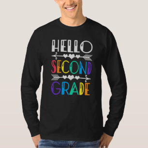 Cute Hello Second Grade Back To School First Day O T-Shirt