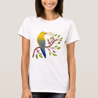 Cute Hello Spring Bird Tee for Her | Nature Lover