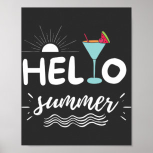 Cute Hello Summer Beach Poster