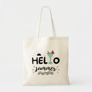 Cute Hello Summer Beach Tote Bag
