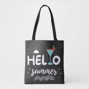 Cute Hello Summer Beach Tote Bag