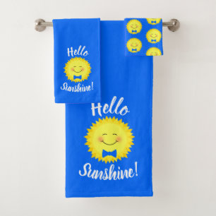 Cute Hello Sunshine Bath Towel Set