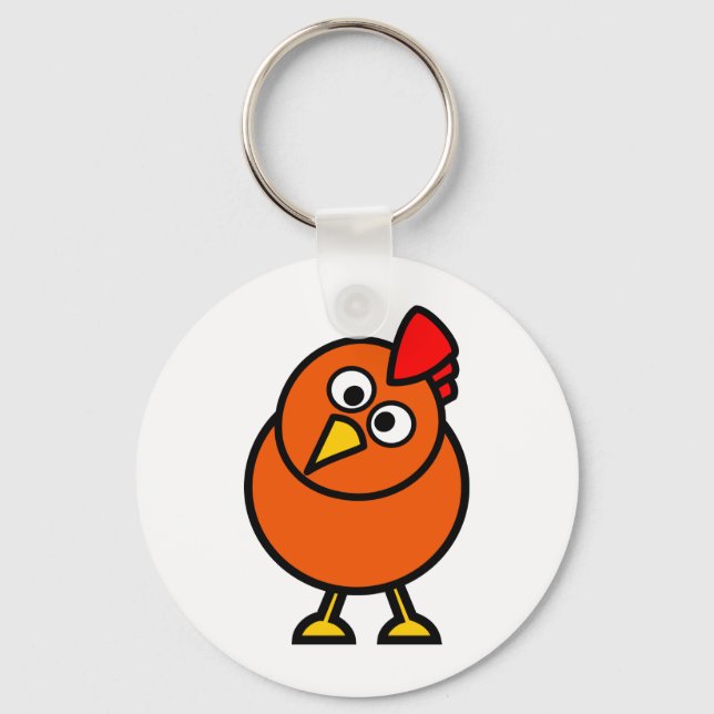 Cute Hen Key Ring (Front)