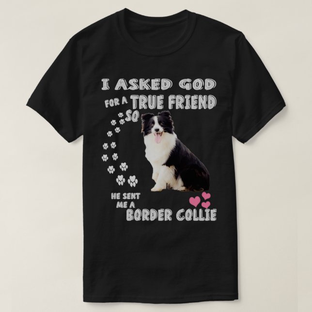 Cute Herding Dog Mum Dad Lover Costume, Lilac Bord T-Shirt (Design Front)