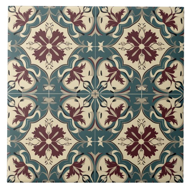 Cute Heritage pattern themed  Tile (Front)