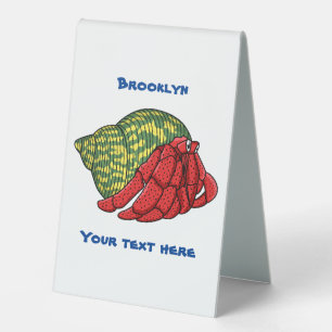 Cute hermit crab cartoon illustration 