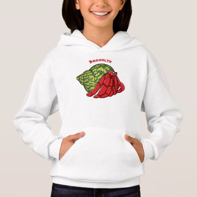 Cute hermit crab cartoon illustration  (Front)