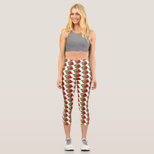 Cute hermit crab cartoon illustration capri leggings