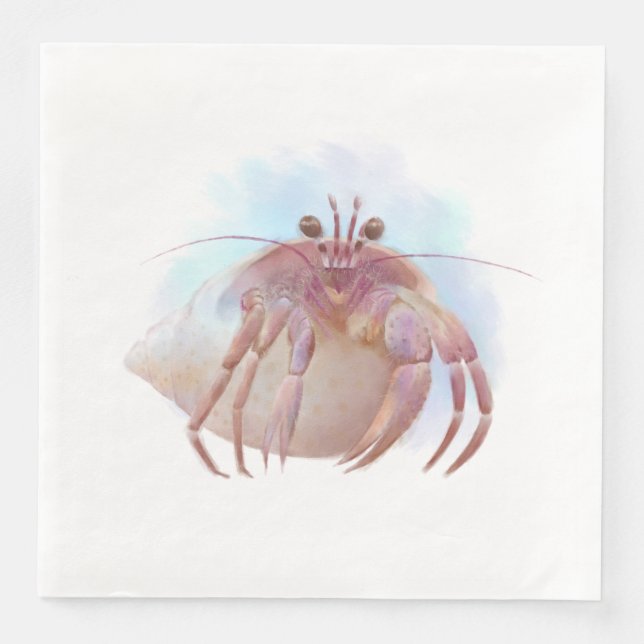 Cute hermit crab sketch napkin (Front)