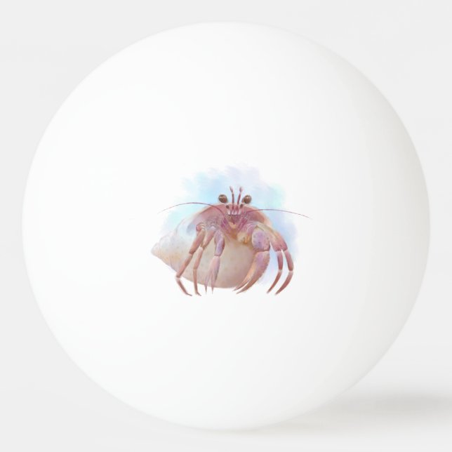 Cute hermit crab sketch ping pong ball (Front)