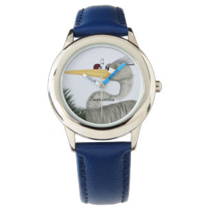 Cute Heron and Ladybug Watch