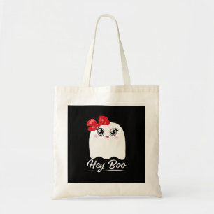 Cute Hey Boo Halloween Design Tote Bag