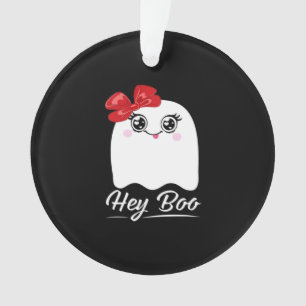 Cute Hey Boo Halloween Ornament
