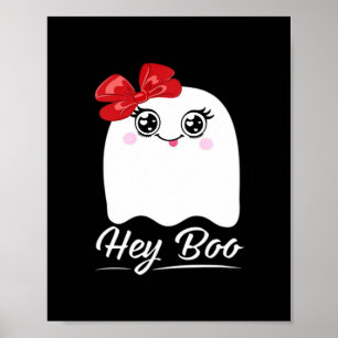 Cute Hey Boo Halloween Poster