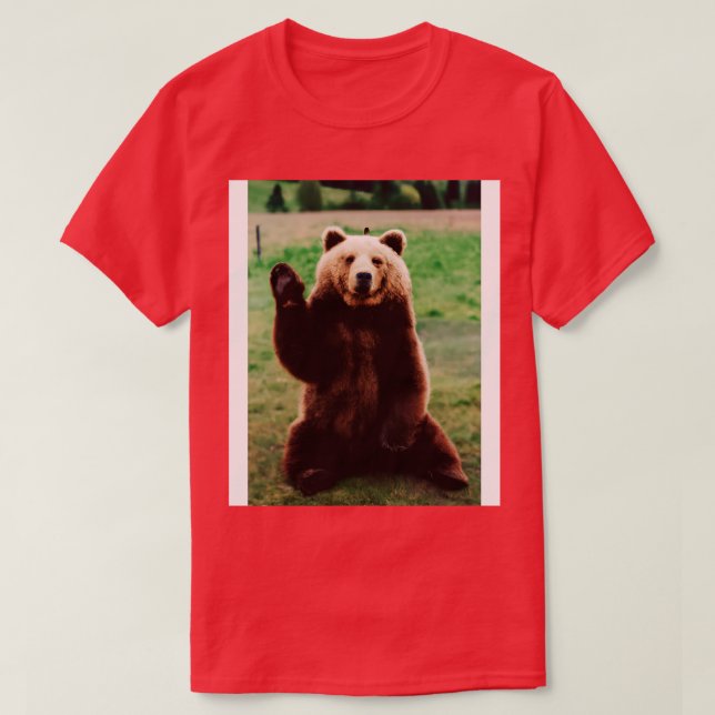 Cute Hi Bear 1 T-Shirt (Design Front)