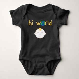 Cute Hi World Baby Bodysuit