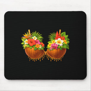 Cute Hibiscus Coco Bra Hawaii Summer Vacation Mouse Mat