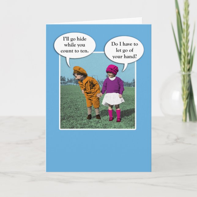 Cute Hide and Seek Love and Romance Card (Front)
