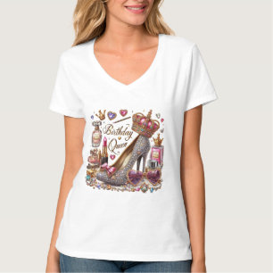Cute high heel Birthday Queen T-Shirt