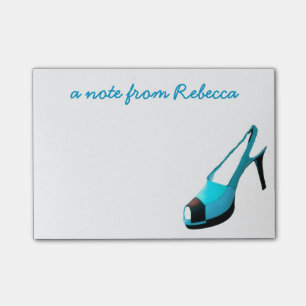 Cute High Heel Shoe Turquoise Post-it Notes