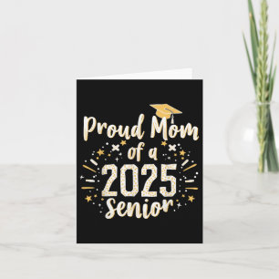Cute High School Proud Mum Of A 2025 Senior Cl Gra Card
