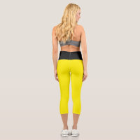 CUTE! High Waisted Capris - Yellow/Black