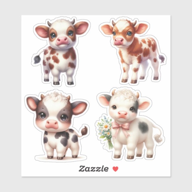 Cute Highland Calves (Sheet)