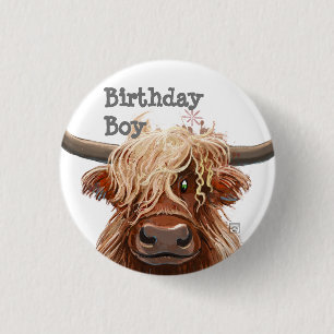 Cute Highland Cow 3 Cm Round Badge