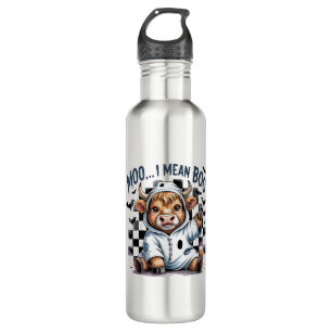 Cute Highland Cow Checkered Halloween Te 710 Ml Water Bottle