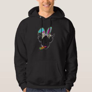 Cute Highland Cow Easter Bunny Cow Girls Easter Da Hoodie