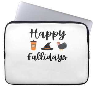 Cute Highland Cow Fall Autumn Girly Thanksgiving O Laptop Sleeve