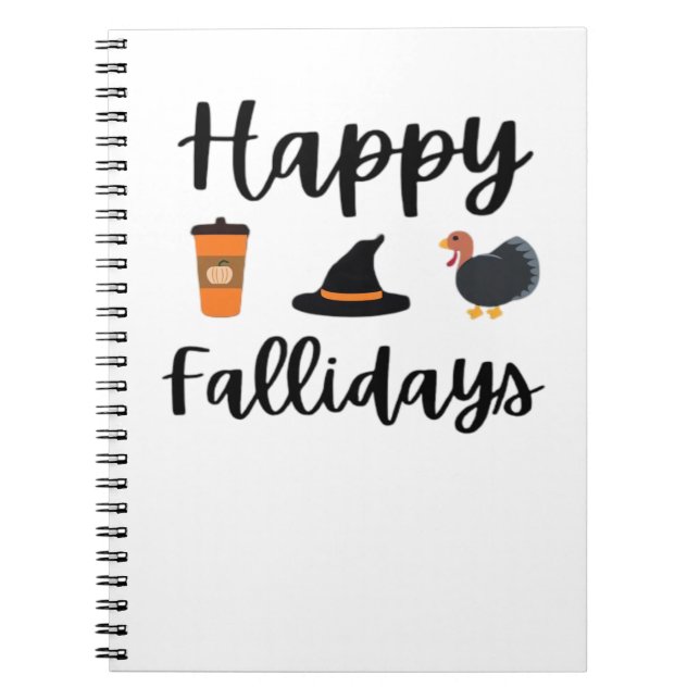 Cute Highland Cow Fall Autumn Girly Thanksgiving O Notebook (Front)