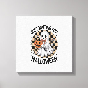 Cute Highland Cow Halloween (2) Canvas Print