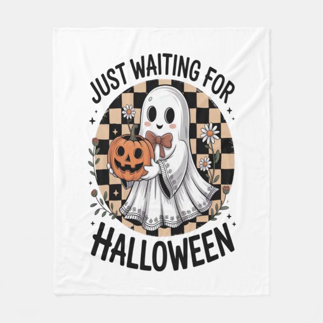 Cute Highland Cow Halloween (2) Fleece Blanket (Front)
