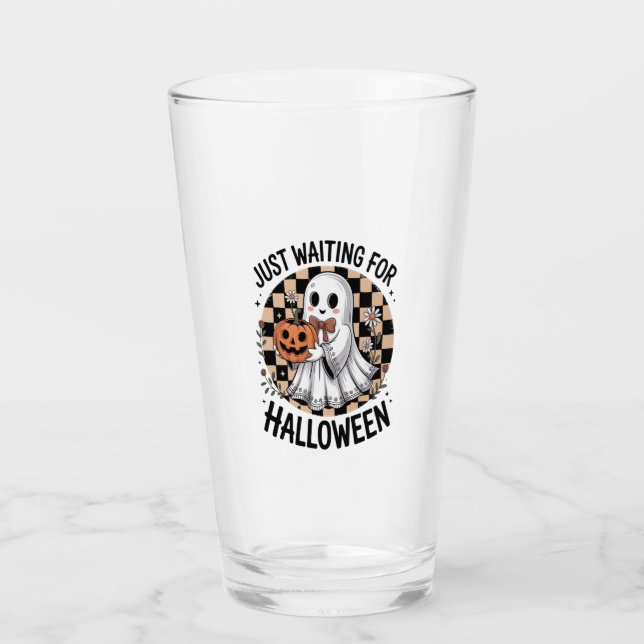 Cute Highland Cow Halloween (2) Glass (Front)