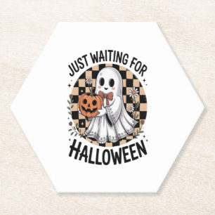 Cute Highland Cow Halloween (2) Paper Coaster