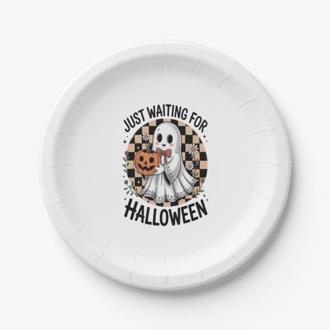 Cute Highland Cow Halloween (2) Paper Plate (Front)