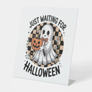 Cute Highland Cow Halloween (2) Pedestal Sign