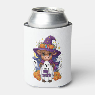 Cute Highland Cow Halloween Can Cooler