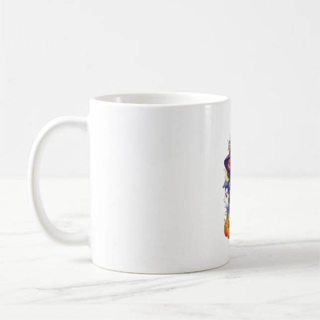 Cute Highland Cow Halloween Coffee Mug (Left)