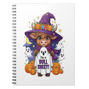 Cute Highland Cow Halloween Notebook